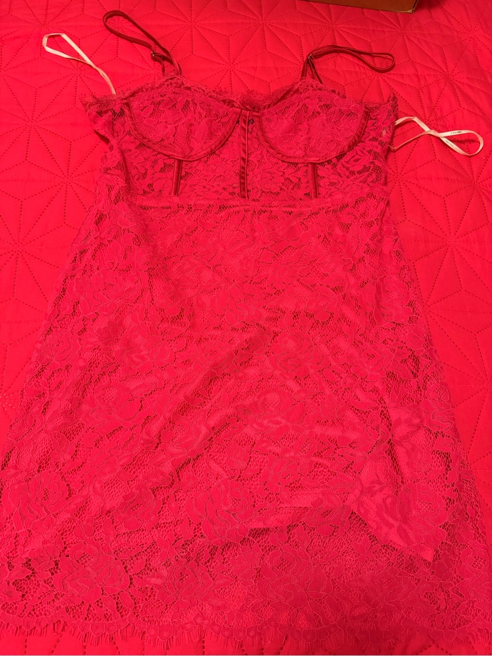 Forever 21 hot pink lace dresss